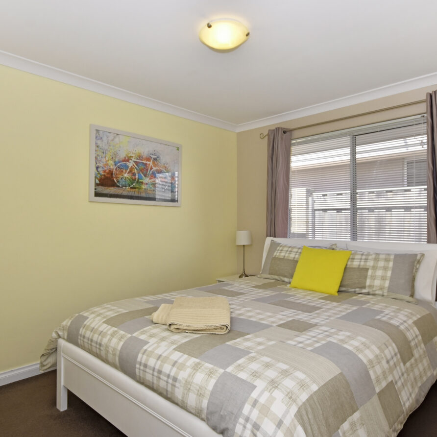 Bedroom two with queen bed  perth holiday stays Bedroom two with queen bed
