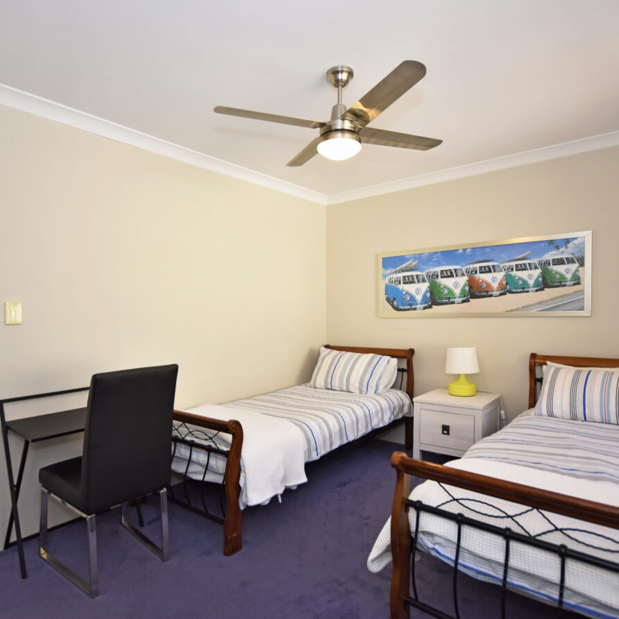 Bedroom four with two single beds  perth holiday stays Bedroom four with two single beds