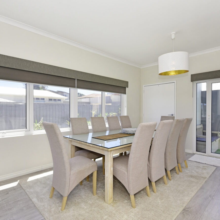Dining area   please note that this area is on the ground level  perth holiday stays Dining area   please note that this area is on the ground level