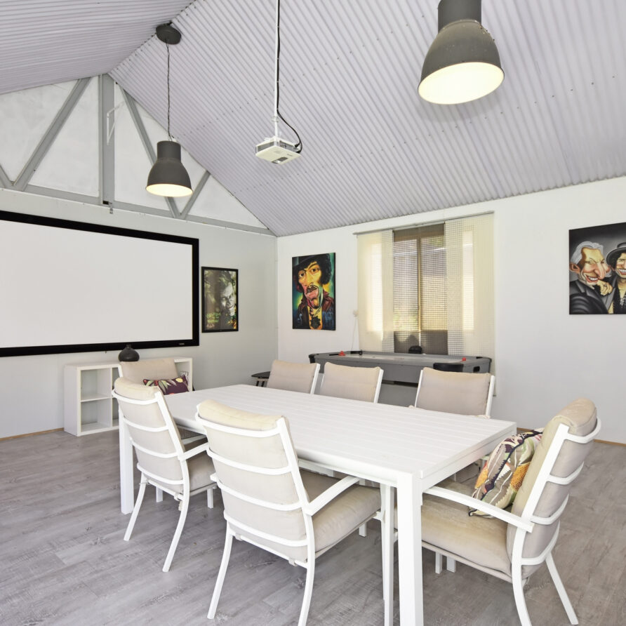 Games room with projection tv for guests to enjoy  perth holiday stays Games room with projection tv for guests to enjoy