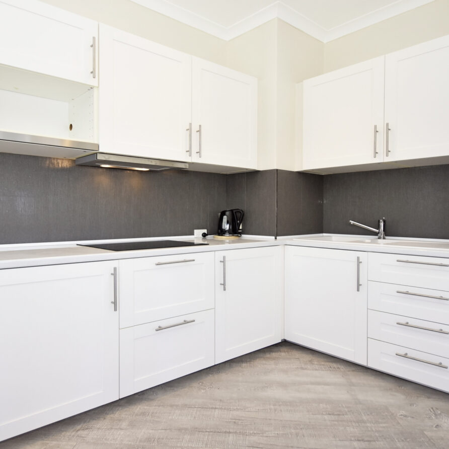 Kitchenette complete with fridge and kettle on ground level  perth holiday stays Kitchenette complete with fridge and kettle on ground level