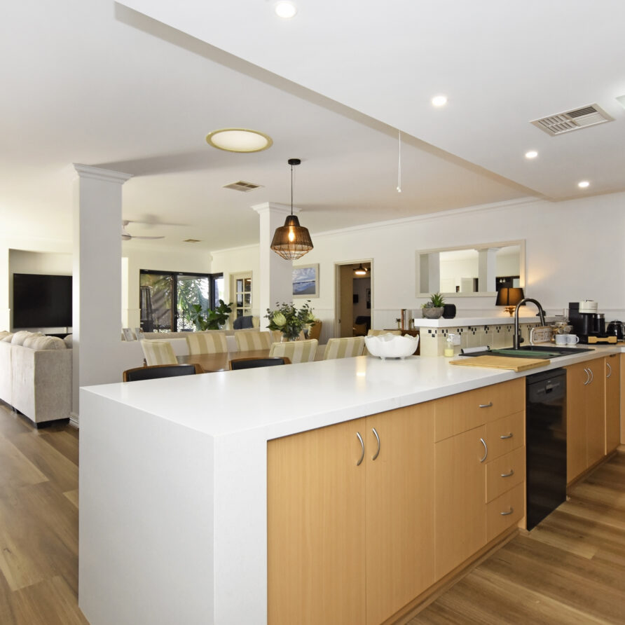 Fully fitted kitchen with dishwasher and large fridge freezer  perth holiday stays Fully fitted kitchen with dishwasher and large fridge freezer