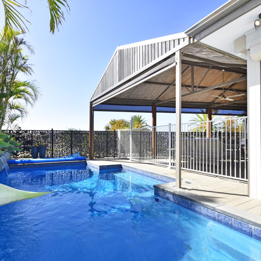 Sparkling below ground pool at san remo resort  perth holiday stays Sparkling below ground pool at san remo resort