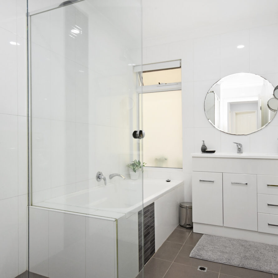 Bathroom three with bath shower and vanity  perth holiday stays